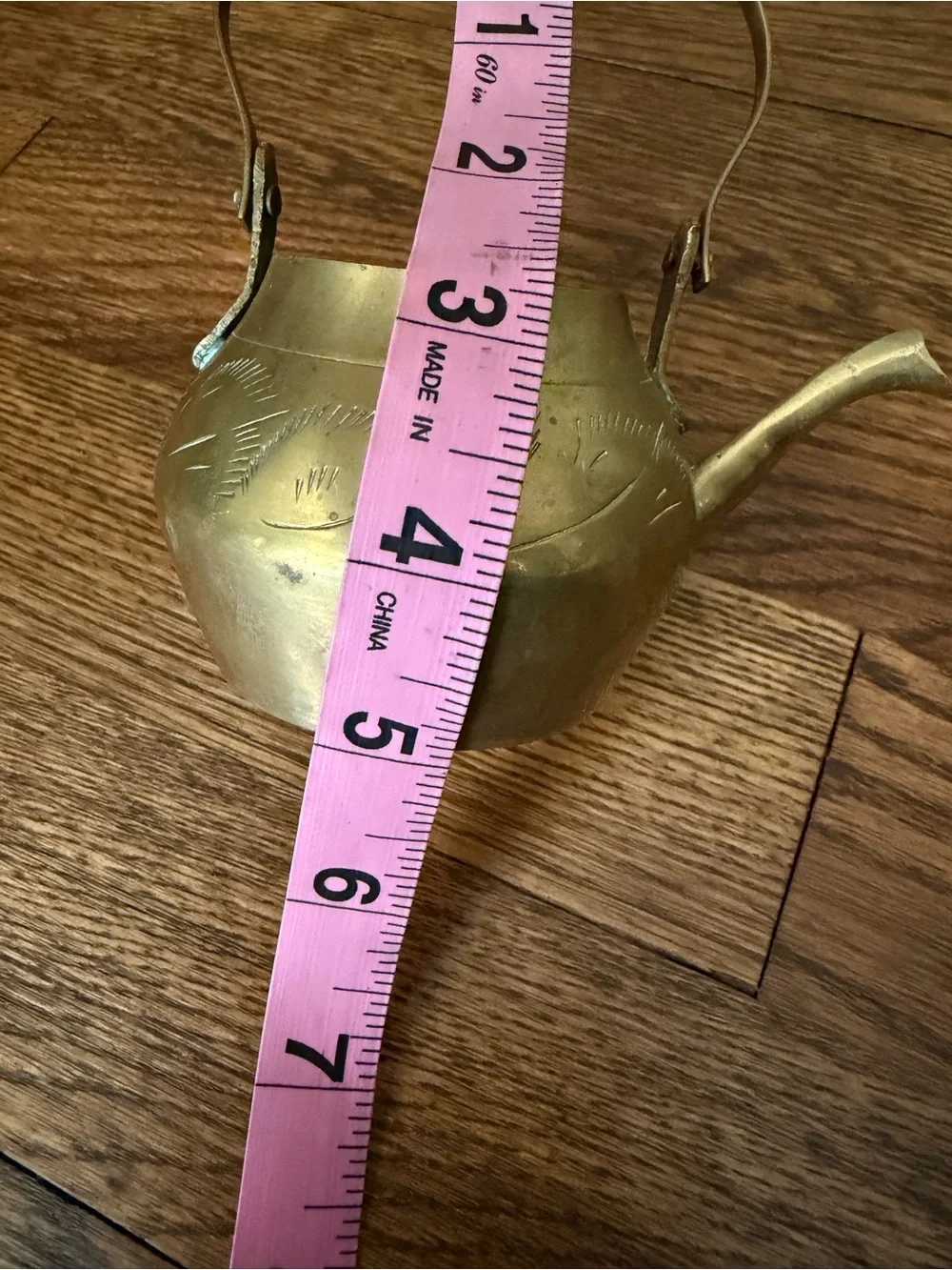 Vintage Small Ornate Brass Metal Teapot Handle No Lid